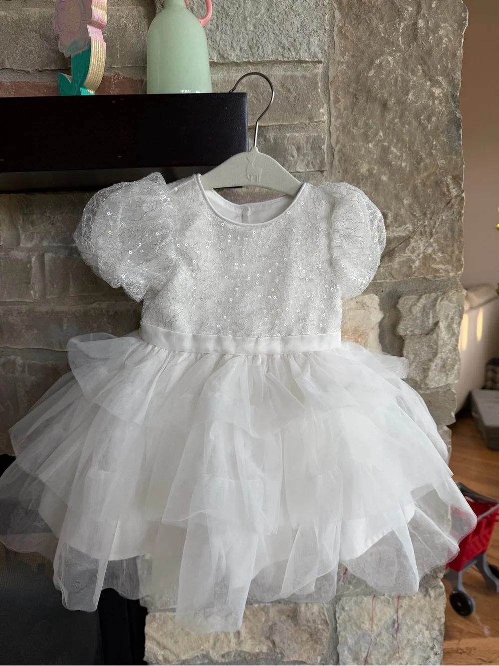Biscotti Pink and White Girls Dress Label Detail